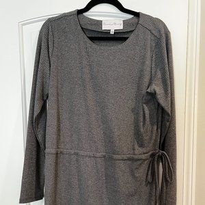 CHARLES HENRY Rib Knit Sweater Dress